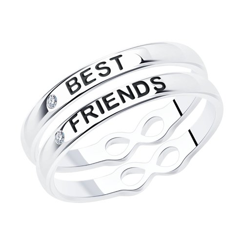 Кольцо SOKOLOV - Серебро 925, Фианит, Эмаль (арт. 94013321)