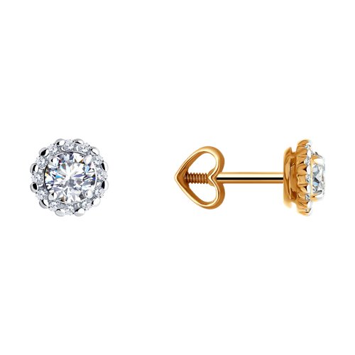 Серьги Diamant - Золото 585, Фианит (арт. 51-122-02211-1)