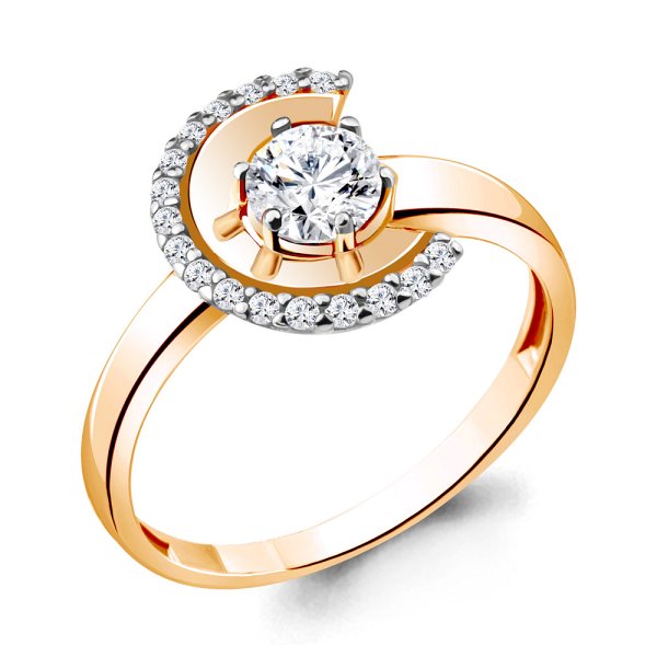 Кольцо Аквамарин - Серебро 925, Фианит (арт. 68809А.6)