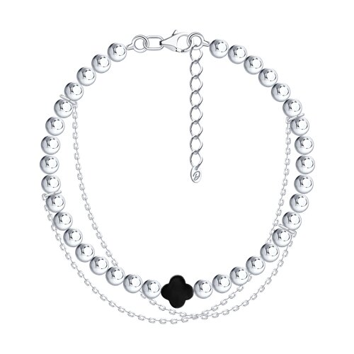 Браслет Diamant - Серебро 925, Гематит (арт. 94-350-00078-1)