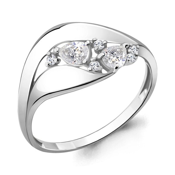 Кольцо Аквамарин - Серебро 925, Фианит (арт. 64781А.5)