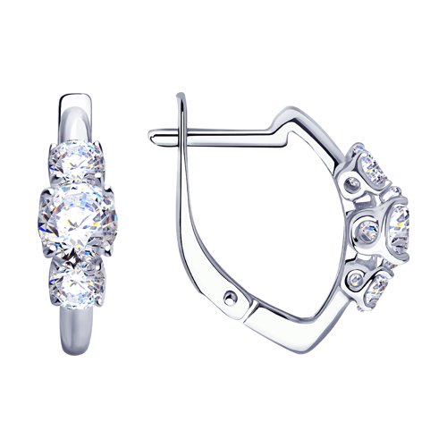 Серьги Diamant - Серебро 925, Фианит (арт. 94-120-01217-1)