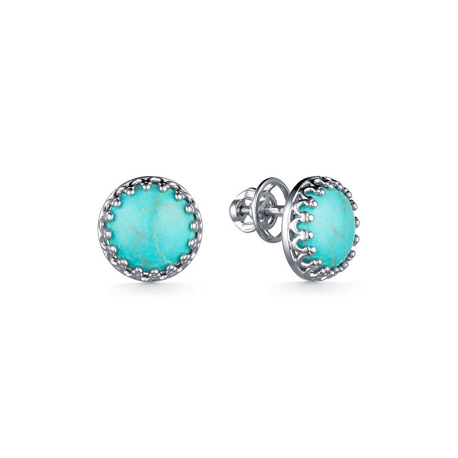 Серьги Дар - Серебро 925, Бирюза (арт. С-4078рк438)