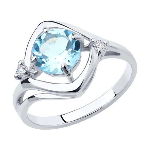 Кольцо Diamant - Серебро 925, Топаз, Фианит (арт. 94-310-00603-1)