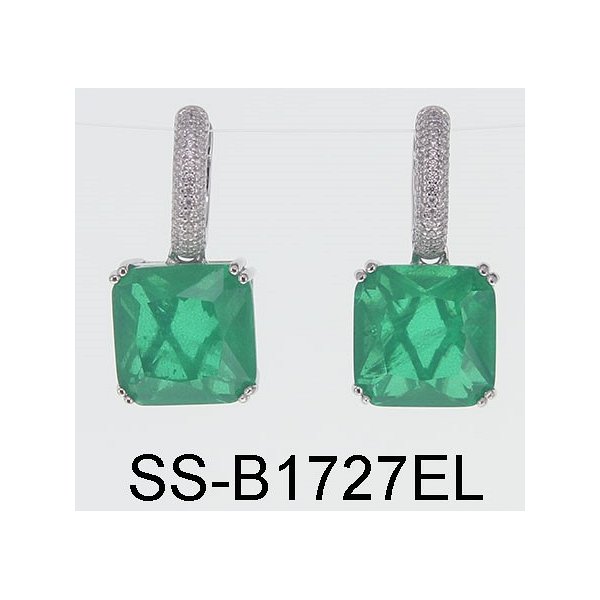 Серьги Фиделис - Серебро 925, Фианит (арт. SS-B1727E-gr)