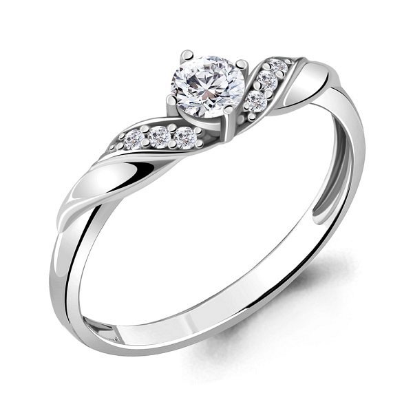 Кольцо Аквамарин - Серебро 925, Фианит (арт. 68926А.5)