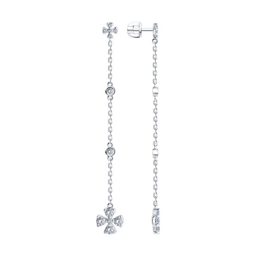 Серьги SOKOLOV - Серебро 925, Фианит (арт. 94026480)