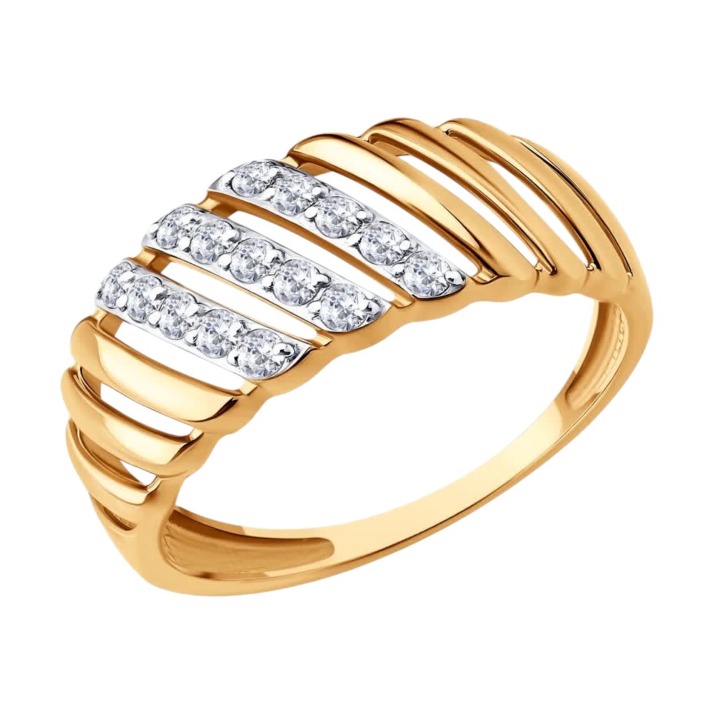 Кольцо SOKOLOV - Золото 585, Фианит (арт. 019810)