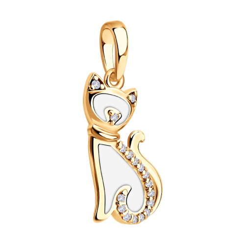 Подвеска Diamant - Серебро 925, Фианит, Эмаль (арт. 93-130-02260-2)