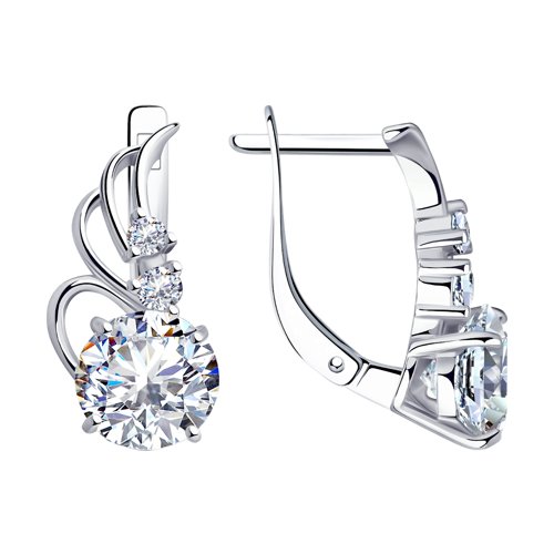 Серьги SOKOLOV - Серебро 925, Фианит (арт. 94020456)