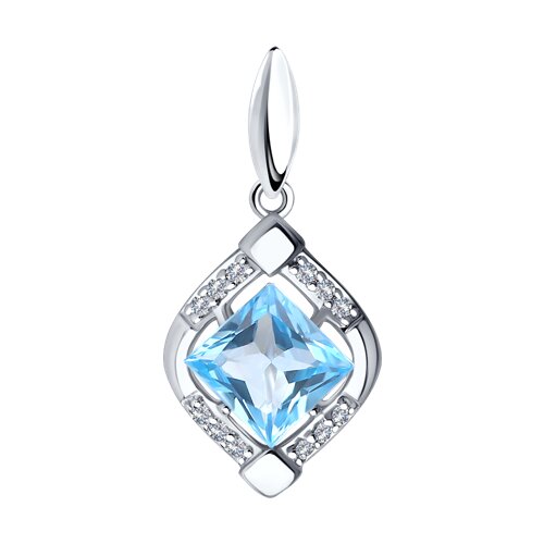 Подвеска SOKOLOV - Серебро 925, Топаз, Фианит (арт. 92030354)