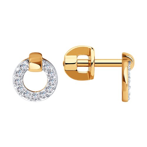Серьги SOKOLOV - Золото 375, Фианит (арт. 029200-4)