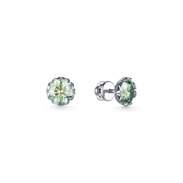 Серьги Дар - Серебро 925, Синтетический муассанит (арт. С-5067рс16139)