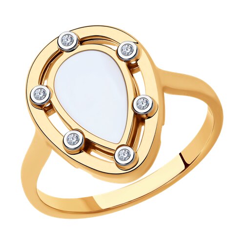 Кольцо Diamant - Серебро 925, Фианит, Эмаль (арт. 93-110-01592-1)