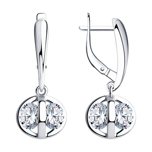 Серьги SOKOLOV - Серебро 925, Фианит (арт. 94023821)