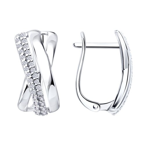 Серьги SOKOLOV - Серебро 925, Фианит (арт. 94027551)