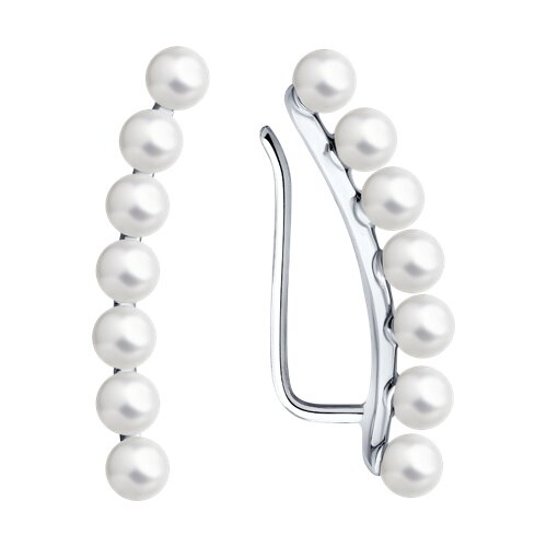 Серьги SOKOLOV - Серебро 925, Жемчуг имитация (арт. 94026790)