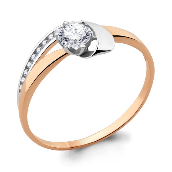 Кольцо Аквамарин - Золото 375, Фианит (арт. 664921А.8)