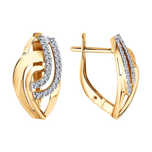 Серьги SOKOLOV - Золото 585, Фианит (арт. 0200778)