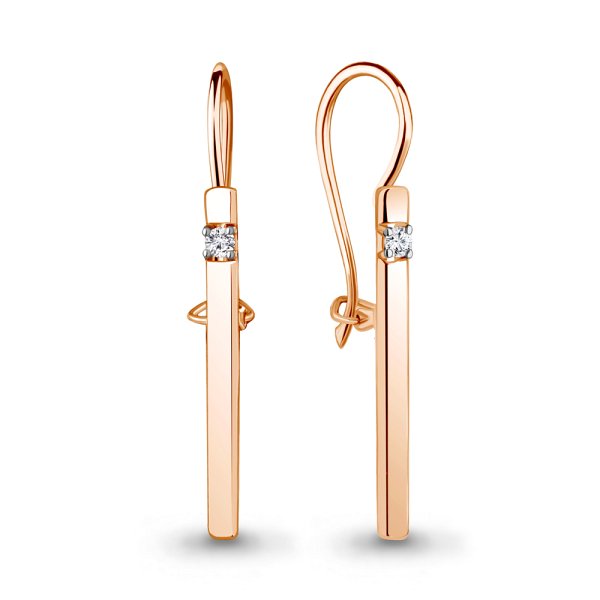 Серьги Аквамарин - Золото 585, Фианит (арт. 46693.1)