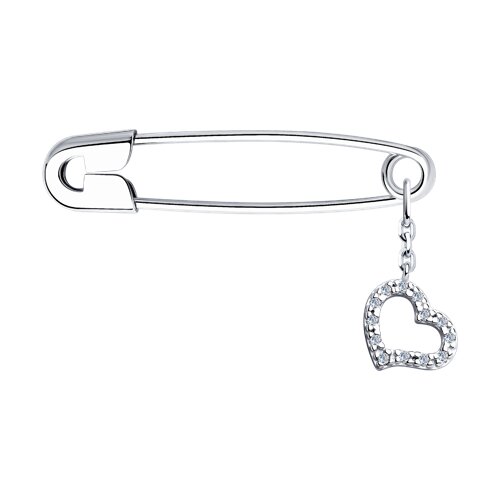 Булавка SOKOLOV - Серебро 925, Фианит (арт. 94040017)