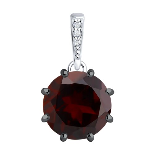 Подвеска Diamant - Серебро 925, Гранат, Фианит (арт. 94-330-02040-1)