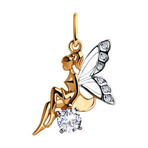 Подвеска SOKOLOV - Золото 585, Фианит (арт. 035644)