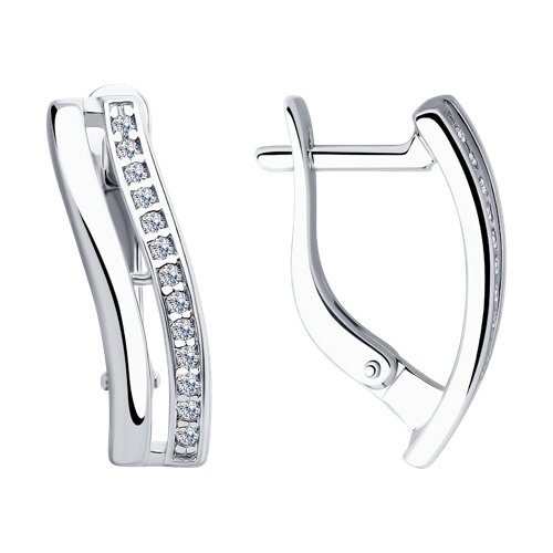 Серьги SOKOLOV - Серебро 925, Фианит (арт. 94023463)