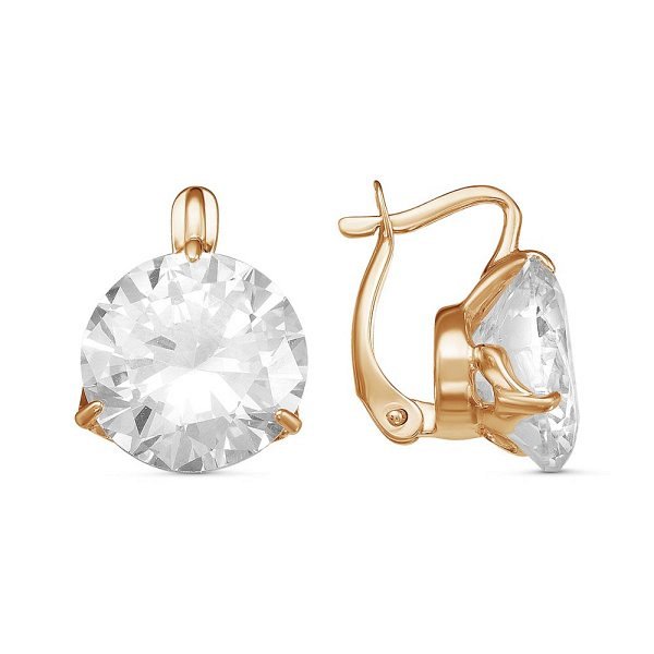 Серьги Красная пресня - Серебро 925, Фианит (арт. 3381638м)