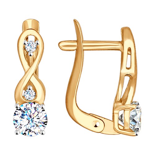 Серьги SOKOLOV - Золото 375, Фианит (арт. 027147-4)