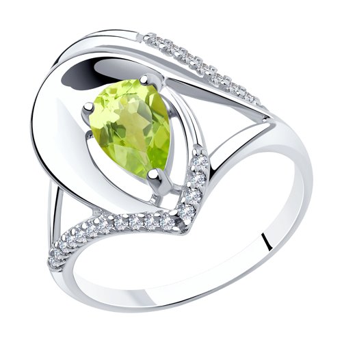 Кольцо Diamant - Серебро 925, Фианит, Хризолит (арт. 94-310-00607-1)