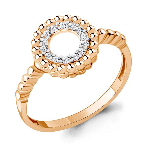 Кольцо Аквамарин - Серебро 925, Фианит (арт. 600748А.6)