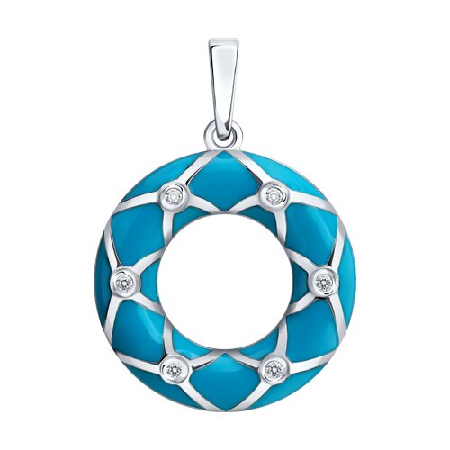 Подвеска Diamant - Серебро 925, Фианит, Эмаль (арт. 94-130-00235-1)