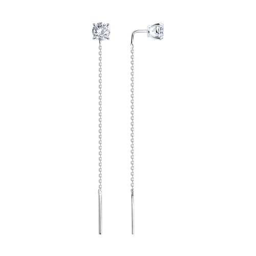 Серьги SOKOLOV - Золото 585, Фианит (арт. 0201032-3)