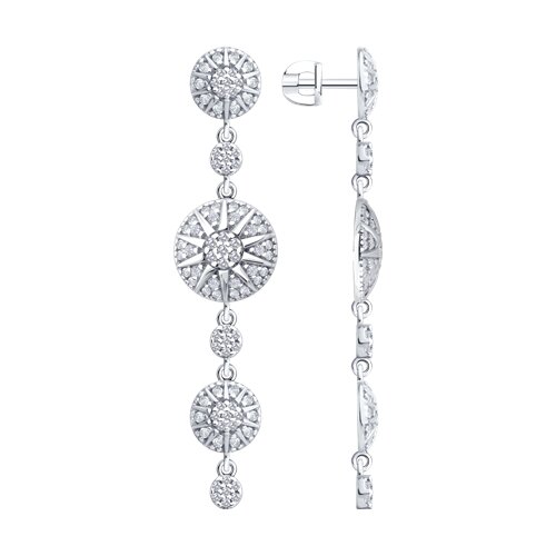 Серьги SOKOLOV - Серебро 925, Фианит (арт. 94027149)