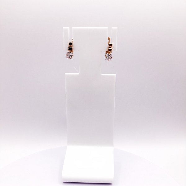 Серьги ЮФ Династия - Золото 585, Фианит (арт. 003692-1100)