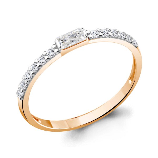 Кольцо Аквамарин - Золото 585, Фианит (арт. 67247А.1)