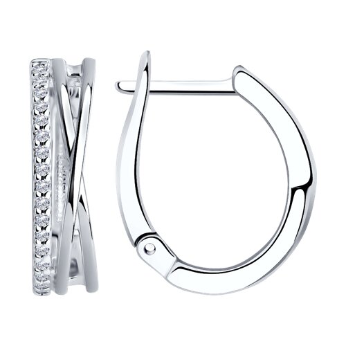 Серьги SOKOLOV - Серебро 925, Фианит (арт. 94025820)