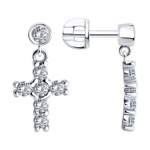 Серьги SOKOLOV - Серебро 925, Фианит (арт. 94026729)