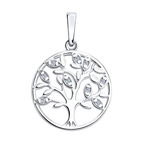 Подвеска SOKOLOV - Серебро 925, Фианит (арт. 94032891)