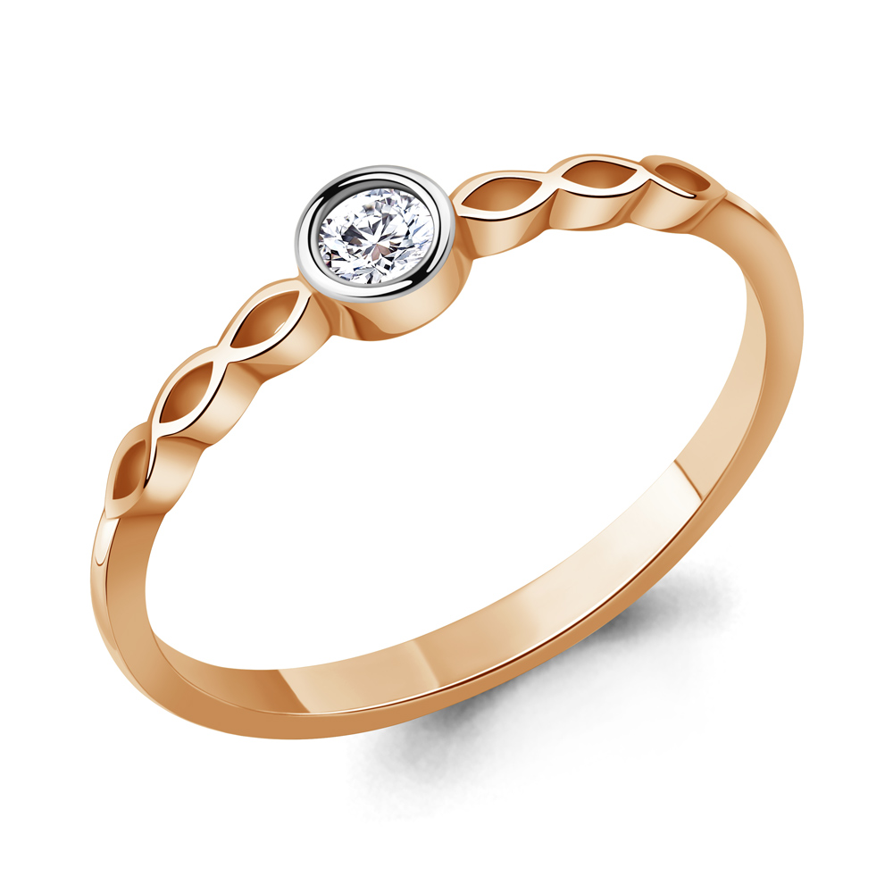 Кольцо Аквамарин - Серебро 925, Фианит (арт. 600320А.6)