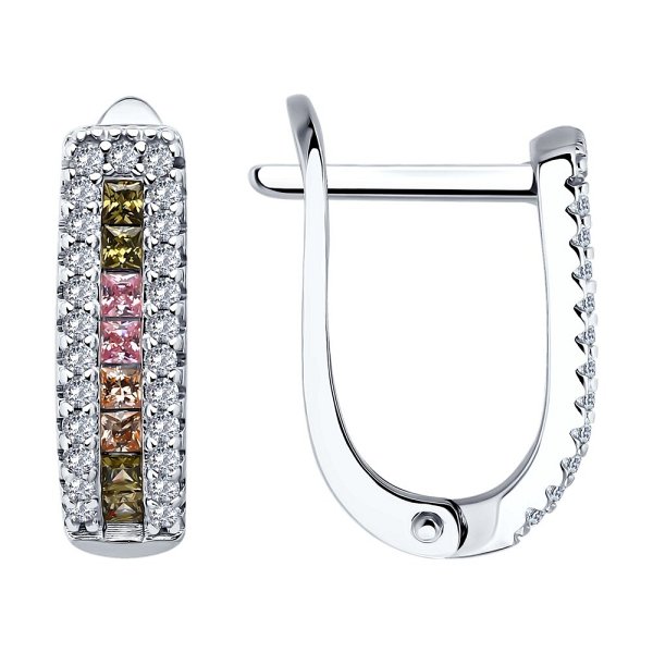 Серьги SOKOLOV - Серебро 925, Фианит (арт. 94026518-91)