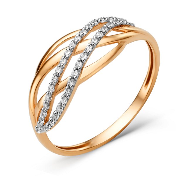 Кольцо ЮФ Династия - Золото 585, Фианит (арт. 001861-1102)