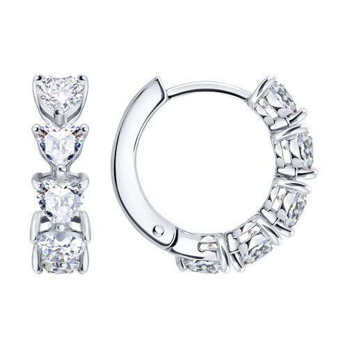 Серьги SOKOLOV - Серебро 925, Фианит (арт. 94027640-91)