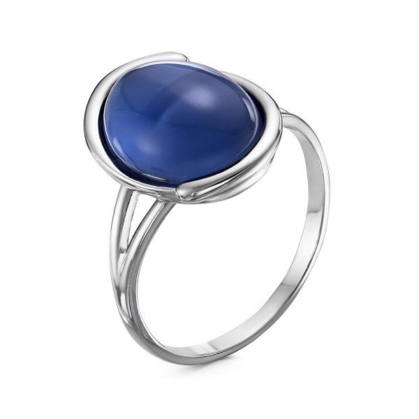 Кольцо Красная пресня - Серебро 925, Синтетический сапфир (арт. 23610312Д4)