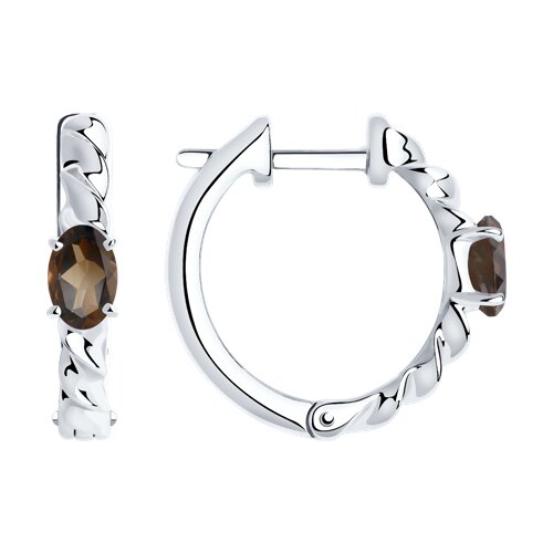 Серьги SOKOLOV - Серебро 925, Раухтопаз (арт. 92022283)