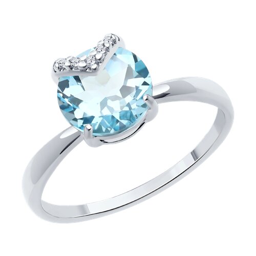 Кольцо SOKOLOV - Серебро 925, Топаз, Фианит (арт. 92014469)