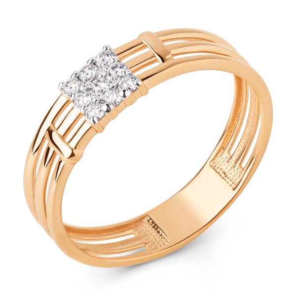 Кольцо ЮФ Династия - Золото 375, Фианит (арт. 026681-5102)