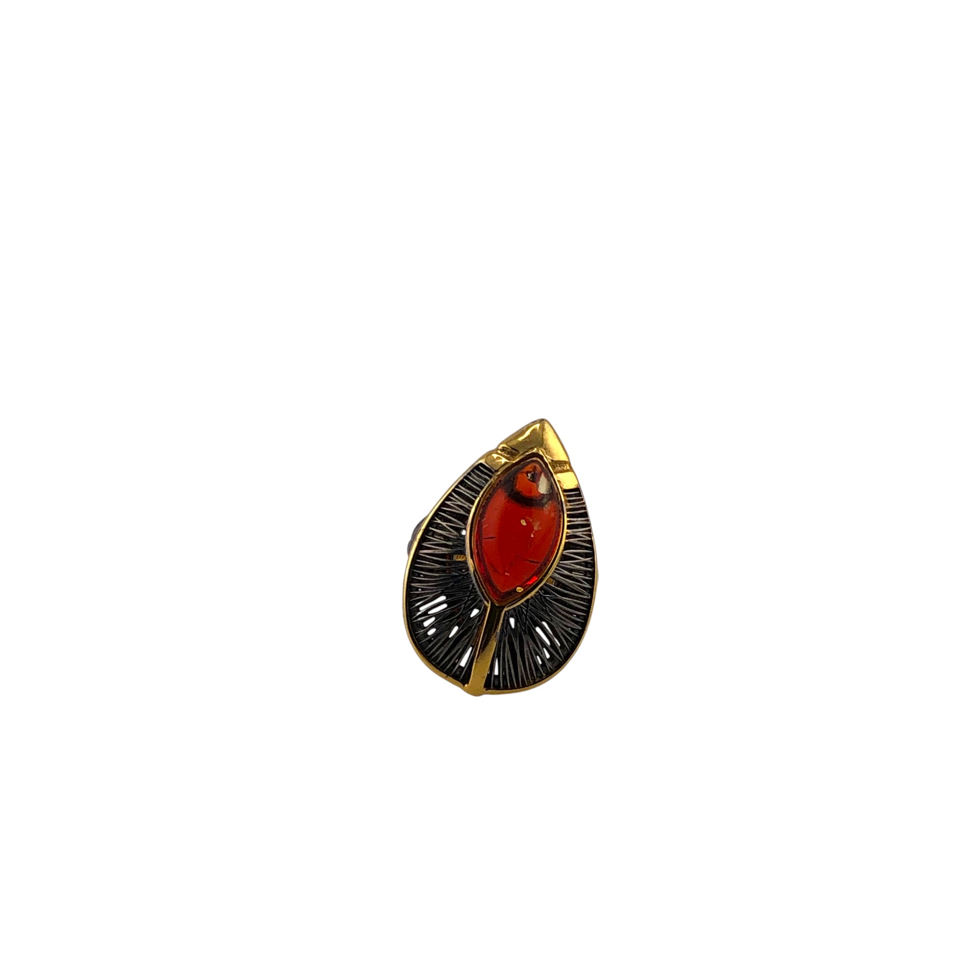 Кольцо Янтарная волна - Серебро 925, Янтарь (арт. 820850р)