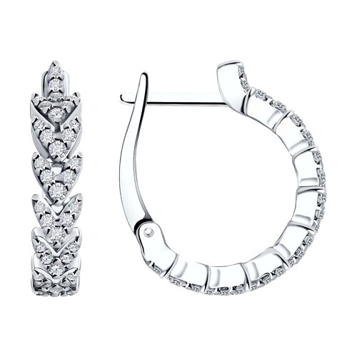 Серьги SOKOLOV - Серебро 925, Фианит (арт. 94025640)